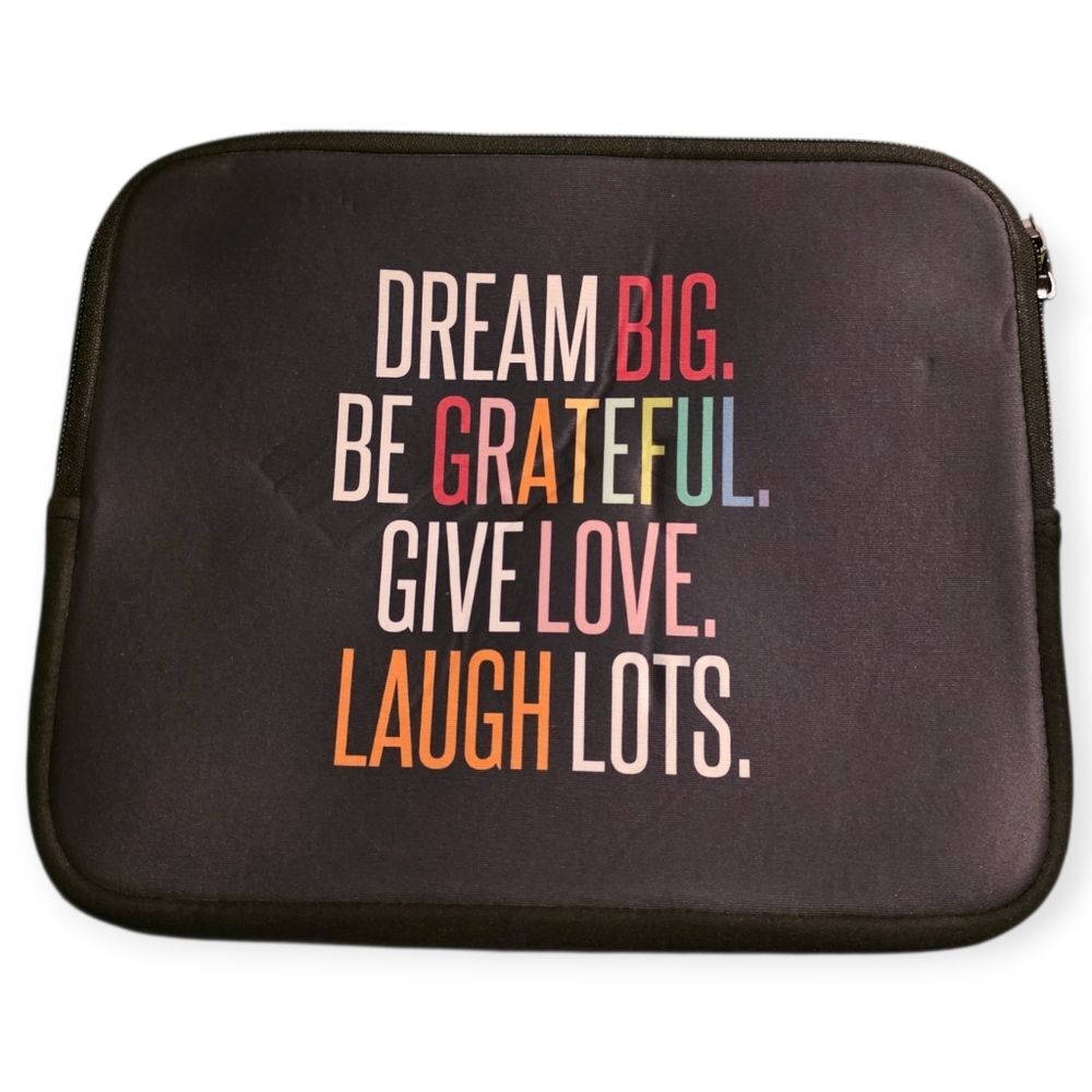 Erin Condren Tablet Sleeve 11x9 Rainbow Stripe Dream Big Case